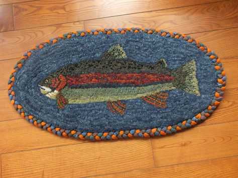 Fish Rug, Fun Rugs, Cool Rug, Needle Punch, A Rug, Humble Abode, Big Fish, Play House, Rug Hooking