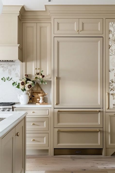 60+ Cozy Beige Kitchen Cabinet Color Ideas Home Cabinets Ideas, Schrock Kitchen Cabinets Coconut, Kitchen With Limestone Floor, No.7 Is Home, Beige Wood Kitchen Cabinets, Beige Kitchen With White Countertops, New Kitchen Cabinets Colors, Ivory Painted Kitchen Cabinets, Kitchen Bar Ideas For Home