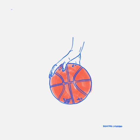 Basketball Illustration, Basketball Tattoos, Basketball Drawings, Simple Tattoos For Guys, Adobe Illustrator Draw, Basketball Wallpaper, Basketball Ball, Sports Graphics, Textile Pattern Design