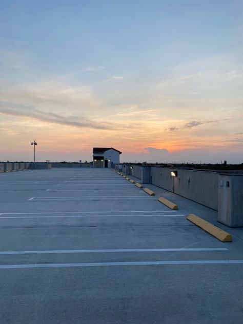 Parking Garage Background, Parking Garage At Night, Parking Area Aesthetic, School Rooftop Aesthetic, Parking Background, Rooftop Background, Parking Garage Sunset, Parking Aesthetic, Parking Garage Aesthetic