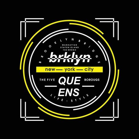 brooklyn queens graphic typography vector, for t shirt print, casual style Brooklyn City, T Shirt Logo Design, Typography Tees, Free T Shirt Design, Shirt Logo Design, Illustration T Shirt, Polo Design, Geometric Textures, Bold Typography