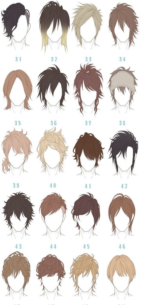 Anime Hair Reference, Hair References Drawing, Boy Hair Drawing, Drawing Male Hair, Oc Hair, Pelo Anime, Drawing Hair Tutorial, Manga Hair, Draw Hair