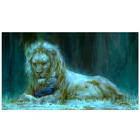 Aslan Art - The Chronicles of Narnia Justin Sweet, Prince Caspian, Cs Lewis, Chronicles Of Narnia, A Lion, Narnia, Tolkien, Oil Paintings, Digital Painting