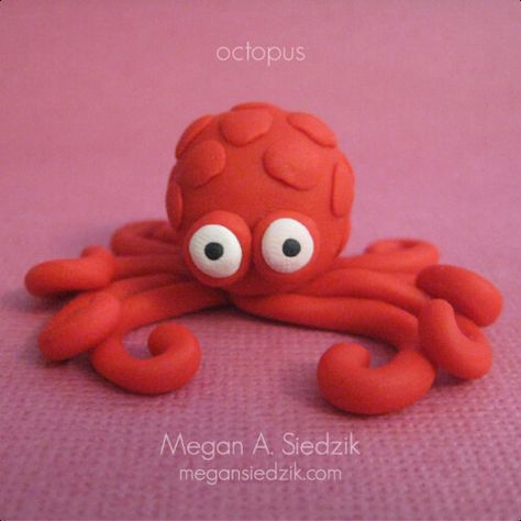 Polymer Clay Red Octopus | This clay octopus was all handmad… | Flickr Clay Octopus, Red Octopus, Good Ole, Clay Projects, Big Eyes, Clay Art, Clay Crafts, Octopus, Diy Gifts