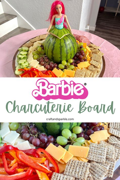 Barbie Charcuterie, Barbie Charcuterie Board, Barbie Party Ideas, Barbie Theme Party, Barbie Birthday Party, Barbie Theme, Girl Birthday Themes, Beanie Boo, Grazing Tables