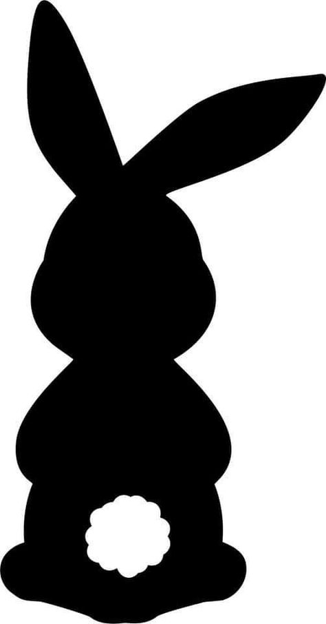 Bunny Silhouette Template, Rabbit Silhouette Templates, Bunny Sillouhette, Rabbit Sillouhette, Easter Silhouette, Bunny Stencil, Easter Bunny Silhouette, Paper Craft Ideas For Kids, Art And Craft Paper