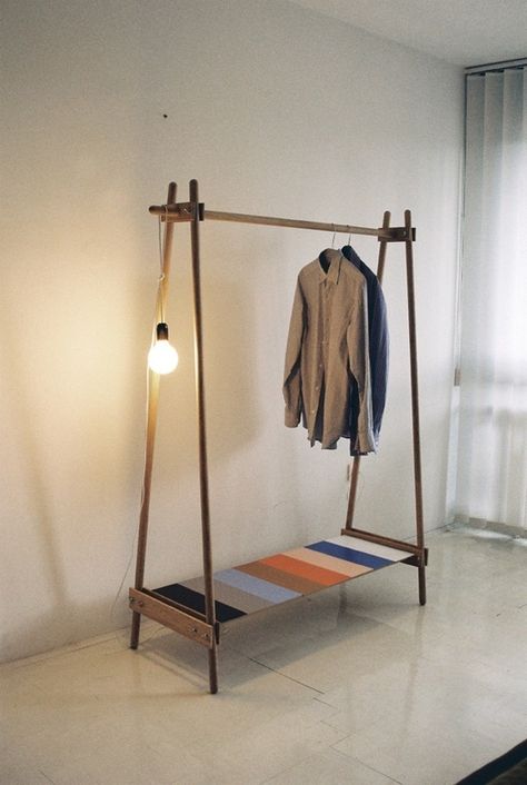 Standing Closet, Coat Tree, Store Fixtures, Modern Lamp, Colorful Furniture, Clothing Rack, Minimalist Home, Wardrobe Rack, Interior Architecture