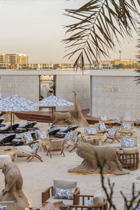 See elegance unveiled in the heart of Dubai, where the Dior Cruise 2024 collection by Maria Grazia Chiuri is featured alongside the House's timeless toile de Jouy with exclusive, iconic pieces at the newly opened Dior Nammos Pop-Up. © Kristen Pelou Dior Nammos Dubai, Dior Pop Up, Dior Cruise 2024, Dior Bar, Dior Cruise, Dior Style, Poolside Party, Drinks Bar, Maria Grazia Chiuri