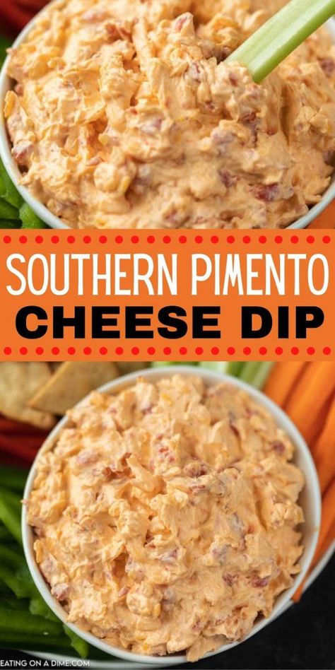 Pimento Dip Recipe, Old Fashioned Pimento Cheese Recipe, Bacon Pimento Cheese, Pimento Cheese Recipe Easy, Pimento Cheese Dip Recipe, Dip For Parties, Southern Pimento Cheese, Pimento Cheese Recipe, Pimento Cheese Dip