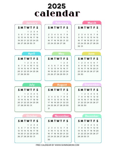 yearly calendar 2025 pdf template 2025 Calendar Printable Free Aesthetic, School Planner Template, Planner Freebies, Minimal Calendar, Yearly Calendar Template, Instagram Story App, Blank Monthly Calendar, Monthly Printable, Artsy Background