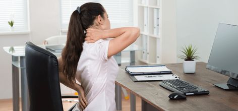 Five signs you might have poor posture – and what to do about it – YourLifeChoices Upper Cross Syndrome, Proper Sitting Posture, Best Standing Desk, Smart Working, Forward Head Posture, Stiff Neck, Upper Back Pain, Bad Posture, Sitting Posture