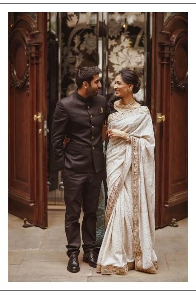 If you are planning to wear designer saree on your wedding day, Here are some inspiration for you.  Check out more such traditional yet designer saree to choose from. Click on the link below for more bridal saree inspiration.  #indianweddings #shaadisaga #intimatewedding #indianbridalfashion #sabyasachi #sabyasachibride #bridesofsabyasachi #designersaree #sabyasachisaree #partywearsaree #bridalsaree #embroideredsaree #banarasisaree #silksaree Bridal Saree Sabyasachi, Sabyasachi Sarees Brides, White Designer Saree, Saree Sabyasachi, Sabyasachi Lehenga Bridal, Sabyasachi Saree, Saree White, Sabyasachi Bridal, Sabyasachi Mukherjee