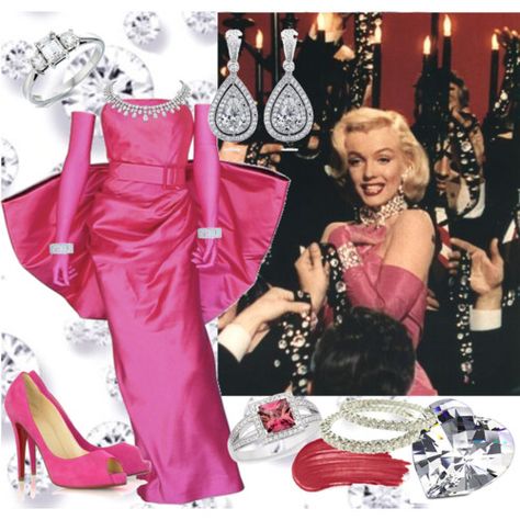 DIY Halloween Costume - Diamonds are a girls best friend! Marylin Monroe Pink Dress, Marilyn Monroe Party, Marilyn Monroe Pink Dress, Marilyn Monroe Diamonds, Marilyn Monroe Outfits, Glamour Costumes, Marilyn Monroe Costume, Plus Size Bodycon Dresses, Marilyn Monroe Fashion