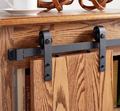 Cabinet Barn Doors, Mini Barn Door, Mini Barn Door Hardware, Exterior Sliding Barn Doors, Bypass Barn Door Hardware, Rustic Cabinet, Bypass Barn Door, Mini Barn, Diy Barn Door Hardware