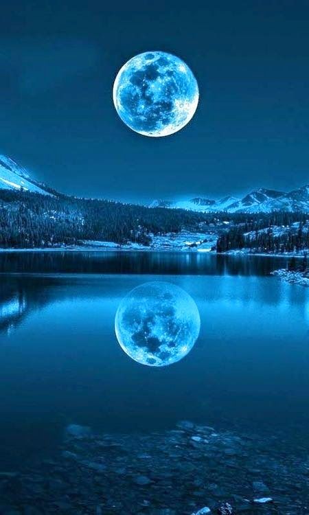 Blue Moon Rituals, Majestic Nature, Night Reflection, Expression Quotes, Moon Magick, Moon Shine, Sistem Solar, Moon Lover, Planets Wallpaper