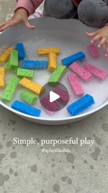 Learn And Play, Baby Learning Activities, Sensory Bin, Water Water, Water Play, Toddler Learning Activities, Gross Motor, Gross Motor Skills, Baby Learning