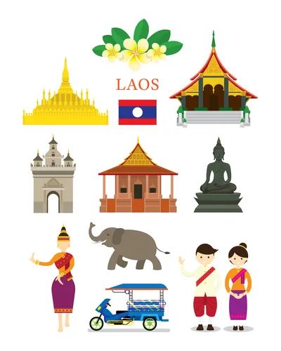 Traditional Tattoo Vector, Laos Culture, Clothing Vector, Laos Clothing, Laos Travel, Rainbow Activities, Cute Little Tattoos, Historical Design, Tree Logos