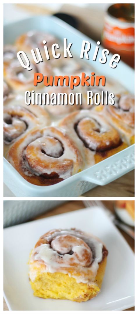 Quick Rise Pumpkin Cinnamon Rolls Recipe Playdough Homemade, Best Frosting Recipe, Cinnamon Roll Frosting, Orange Sweet Rolls, Cinnamon Roll Bake, Cinnamon Rolls Easy, Pumpkin Cinnamon Rolls, Sweet Dough, Best Bread Recipe