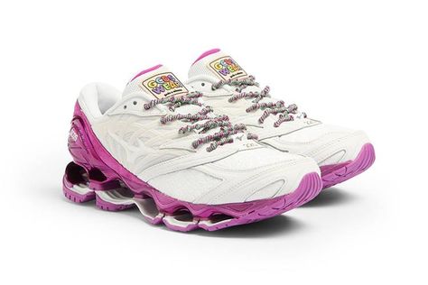 GCDS x Mizuno Wave Prophecy 8 Sneaker Collab | HYPEBAE Voss Sandals, Oddities Collection, Maria Grazia Chiuri, Fuchsia Color, Bubble Tea, Supply Chain, Signature Logo, Patch Logo, Shoe Laces