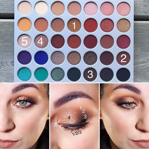 Smokey eyelook @morphebrushes X @jaclynhill Eyeshadow Palette 1. Pukey- transition shade and lower lash 2. Mocha- crease and lower lash… Morphe Palette Jaclyn Hill, Jaclyn Hill Makeup, Jaclyn Hill Eyeshadow Palette, Lash Makeup, Morphe Palette, Jaclyn Hill Palette, Make Up Videos, Smink Inspiration, Eye Makeup Steps