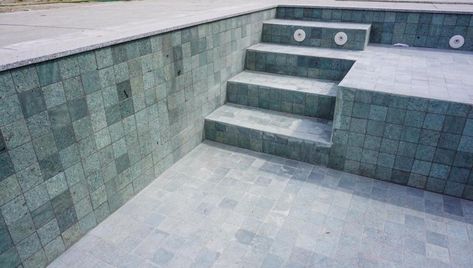 Indonesia Green Sukabumi Stone | Indonesia Natural Stone Tiles Bali Stone Pool, Green Swimming Pool Tiles, Bali Pool Tiles, Pool Stone And Tile Ideas, Green Pool Tiles, Modern Pool Tile Ideas, Pool Tile Design, Pool Tile Ideas, Pool Tile Designs