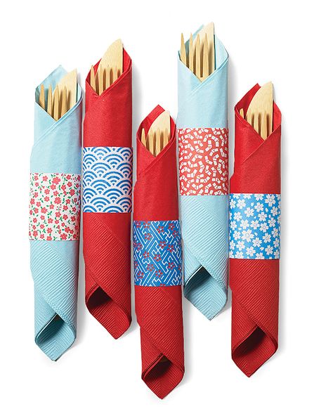 Paper Napkin Rings, Japanese Party, Asian Party, Sushi Party, Folding Origami, Easy Diy Decor, Blue Crafts, Martha Stewart Crafts, Entertaining Essentials