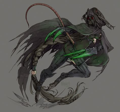 ArtStation - Skaven Gutter, Assasin, Victoria Yurkovets Skaven Art, Warhammer Skaven, Rat Art, Female Monster, Monster Girl Encyclopedia, Warhammer Art, Fantasy Races, Korean Art, Monster Girls