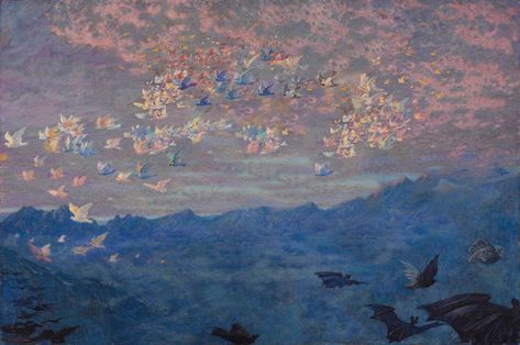 Edward Robert Hughes "Wings of the Morning" c.1905 (modifi… | Flickr Edward Robert Hughes, Robert Hughes, Plum Leaves, Pre Raphaelite Art, Claude Monet Art, John Everett Millais, Pre Raphaelite, Art Courses, Ethereal Art