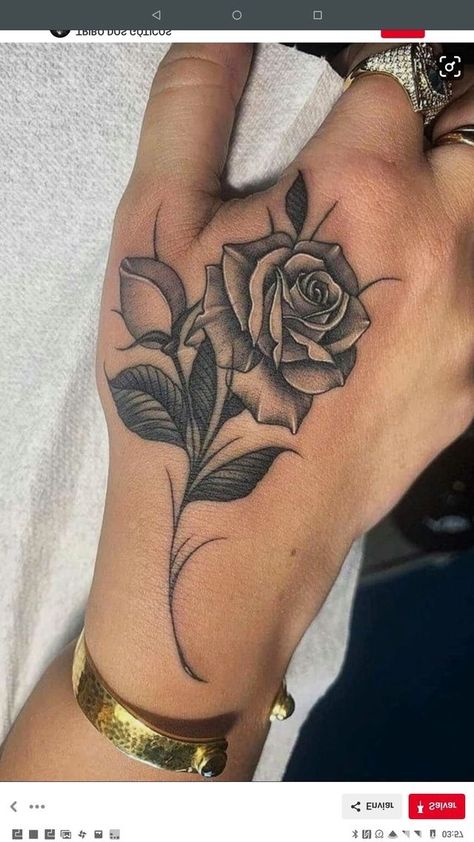 Hand Tattoo Cover Up, Rose Hand Tattoo, Rose Tattoos For Women, Cute Hand Tattoos, Hand And Finger Tattoos, More Tattoo, Neck Tattoo For Guys, Hand Tattoos For Women, Pretty Tattoos For Women