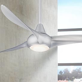 Silver Ceiling, Silver Ceiling Fan, Garage Studio, Ceiling Fan Blades, Studio Apt, Best Ceiling Fans, Minka Aire, Designer Shades, Light Wave