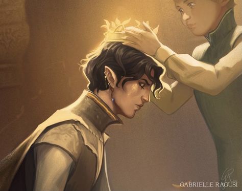 The Cruel Prince Series Oak Crowning Cardan, Oak Folk Of The Air, Cardan Being Crowned, The Cruel Prince Oak, Oak Fanart Cruel Prince, Oak Cruel Prince, Oak The Cruel Prince, King Cardan, The Shadow Queen