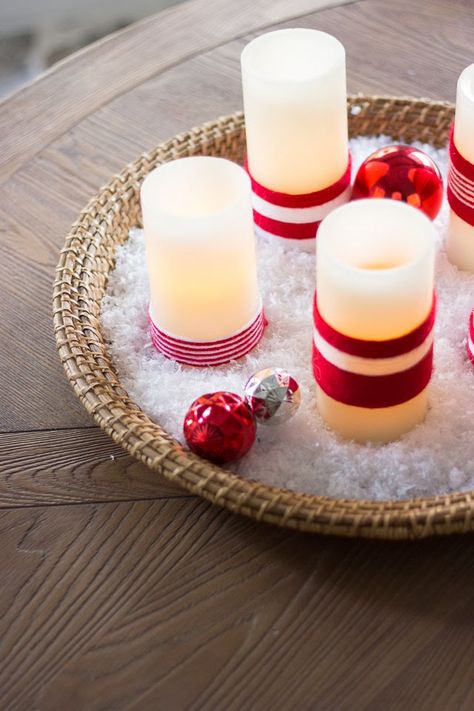 # Flameless Candle Decor, Holiday Card Display, Easy Winter Crafts, Candle Designs, Christmas Candles Diy, Candles Christmas, Sweet Paper, Paper Chains, Christmas Candle Holders