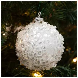 Flocked Ball Ornaments | Hobby Lobby | 6058788 Decorated Wreaths, Glitter Ball, White Confetti, Fun Ornaments, Shatterproof Ornaments, Mickey Christmas, Ornament Hooks, Porcelain Ornaments, Floral Craft