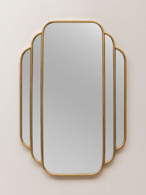 Art Deco Entrance, Gold Mirrors, Art Deco Accessories, Art Deco Dressing Table, Retro Mirror, Gold Frame Wall, Art Deco Bedroom, Metal Bathroom, Art Deco Interior Design