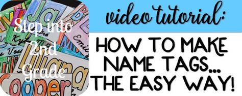 Video Tutorial: How to Make Name Tags Bible Study Group Ideas, Locker Name Tags, School Organization Ideas, Diy Name Tags, Classroom Back To School, Amy Lemons, Technology Classroom, Teaching Elementary School, Lesson Activities