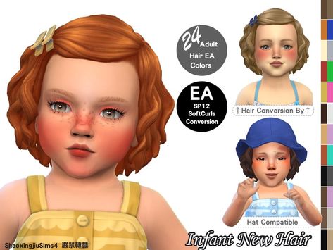 Infant Soft Curls Hair - The Sims 4 Create a Sim - CurseForge Sims Infant Hair, Sims 4 Infant Cc Alpha Hair, The Sims 4 Infant Hair, Infant Hair Cc Sims 4, Sims 4 Infant Hair, Sims 4 Cottage, Sims 4 Tsr, Best Mods, Sims 4 Cc Makeup