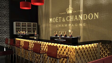 Bar Concept, Moët Chandon, Moet Chandon Champagne, Champagne Bar, Glass Of Champagne, Event Inspiration, Opening Soon, 3d Render, The Culture