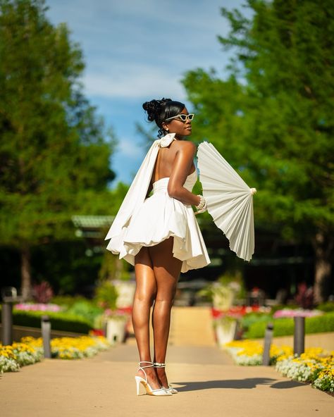 Style, Poise, & Elegance will always be my fashion motto Elegant fashion luxury fashion high end fashion princess dresses black girl luxury white dress bridal wedding summer fall ootd elegant dress Pinterest fashion inspired style Dallas content creator arboretum #dallasinfluencer #dallasarboretum #beautybloggers #princessdress #luxurylifestyle #highendfashion #contentcreator Tea Party Outfit Black And White, Black And White Tea Party Outfit, Tea Party Outfits For Black Women Birthday, Tea Party Dress White, Tea Party Photoshoot Women, Tea Party Photoshoot Black Women, Senior Scrapbook Ideas, Kentucky Derby Outfit, Derby Outfits