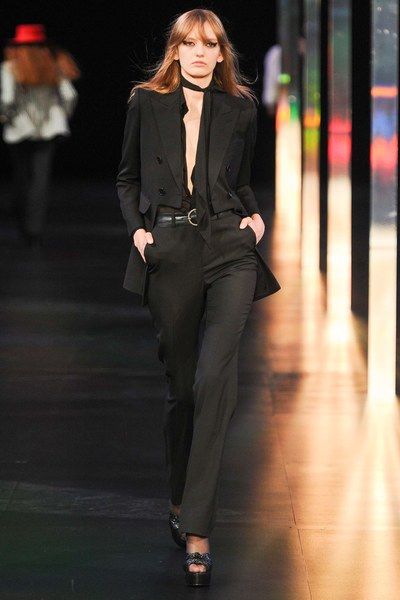 Saint Laurent 2015, Trend Council, Black Suit, Runway Collection, 2015 Fashion, Spring Summer 2015, Runway Fashion, Paris Fashion Week, High Fashion