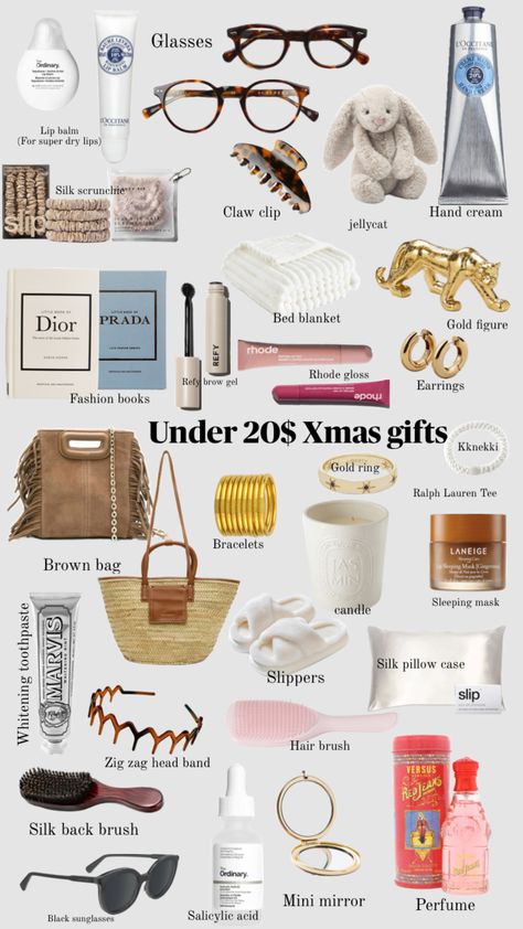 Under 20$ gifts #christmas #giftideas #itgirl Present Ideas For Best Friend, Star Candles, Carol Singers, Garlands Christmas, Santa Claus Sleigh, Christmas Present Ideas, Mother Christmas, Mountain Winter, New Years Eve Food