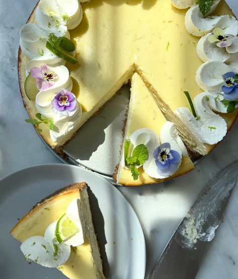 (2) Key Lime Pie Cheesecake - Olivia Mack McCool Wedding Key Lime Pie, Key Lime Aesthetic, Key Lime Pie Wedding Cake, Key Lime Pie Decoration, Cheesecake Designs, Pie Wedding Cake, Key Lime Pie Cheesecake, Pie Ideas, Pie Decoration