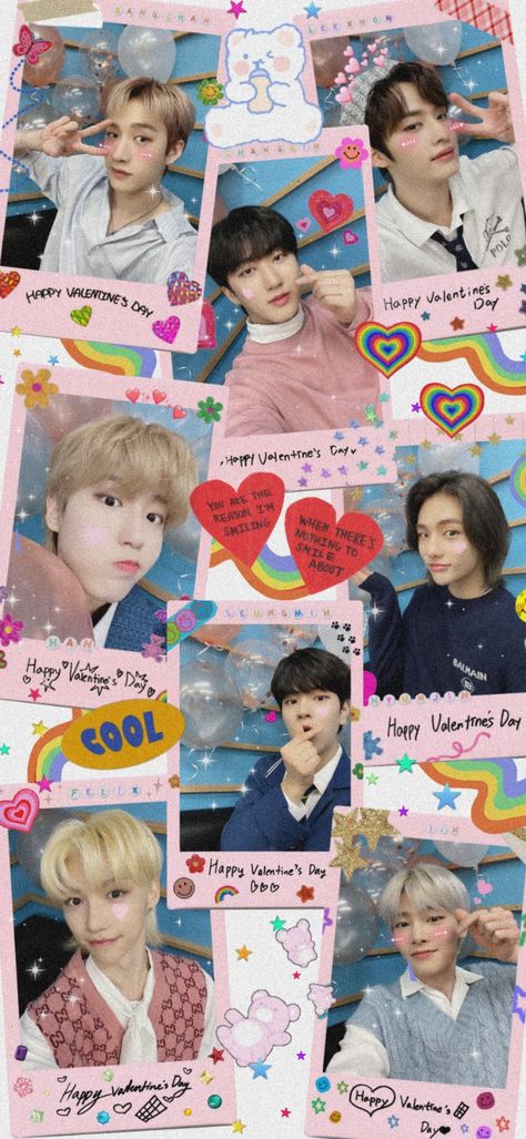 Stray Kids Valentine Lockscreen, Straykids Wallpaper, Valentines Wallpaper, Kids Poster, 3 Kids, World Domination, Valentines For Kids, Kids Wallpaper, Happy Valentines Day