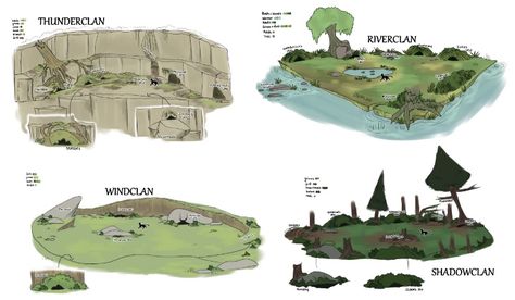 By Ivypoolismymom on Tumblr #warriorcats #warriorcatsart Warrior Cats Territory Ideas, Warrior Cats Diorama, Warrior Cats Camps, Warrior Cats Accessories, Warrior Cats Clan Camp, Warrior Cats Clan Ideas, Warrior Cats Camp Ideas, Warrior Cats Territory, Warrior Cats Camp