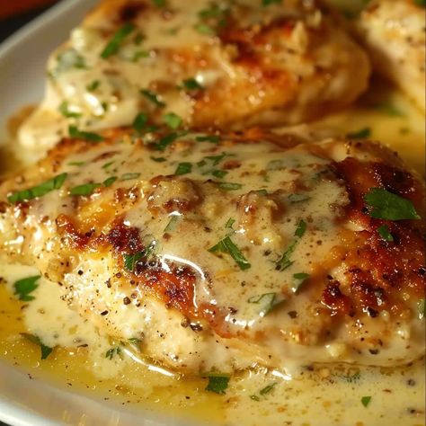 Creamy Garlic Butter Parmesan Chicken is a delightful dish that brings together tender, lightly breaded chicken with a rich and flavorful garlic butter Parmesan sauce. Perfect for a quick yet indulgent meal, this recipe is ... READ MORE Creamy Garlic Butter Parmesan Chicken, Butter Parmesan Sauce, Garlic Butter Parmesan Chicken, Butter Parmesan Chicken, Lightly Breaded Chicken, Smothered Chicken, Indulgent Food, Parmesan Sauce, Garlic Butter Chicken