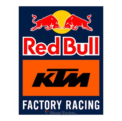 Red Bull KTM Factory Racing Logo Vector Motocross Logo, Dirt Bike Party, Ktm Factory, Factory Logo, Red Bull Ktm, Image Moto, Racing Stickers, Bull Logo, Team Blue