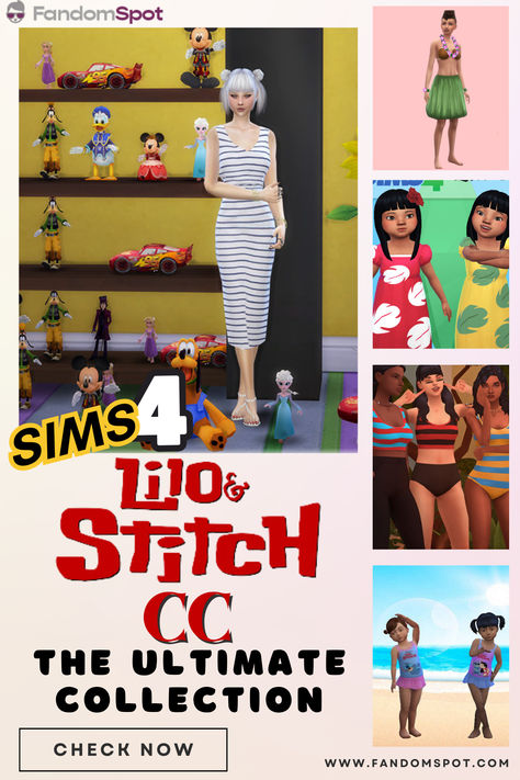 Peep this collection of Lilo & Stitch CC for TS4! You'll find plushies, toys, clutter, and attire to dress up as your favorite characters from this Disney classic Sims 4 Cc Disney Decor, Sims 4 Lilo And Stitch Cc, Sims 4 Cartoon Cc, Disney Sims 4, Ohana Means Family, Sims 4 Mods Clothes, Lilo Stitch, Sims 4 Cc Finds, Ts4 Cc