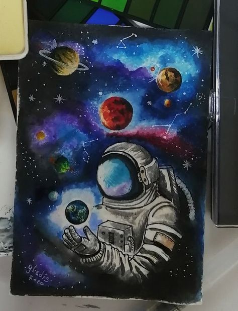 Drawing Space Galaxies, Abstract Painting Galaxy, Galaxy Sketch Drawing, Astronaut In Space Painting, Space Painting Ideas On Canvas, Space Drawings Galaxies, Planet Drawing Art, Space Art Drawing, Nasa Drawings