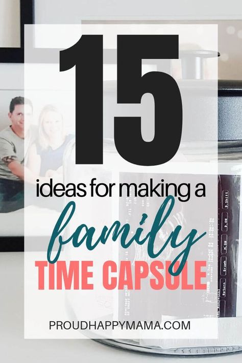 Want to make a family time capsule but not sure where to start? Check out these 15 fun & creative time capsule ideas. They are perfect the perfect fun family activity, that will bring the family together time and time again while also preserving your sweet memories. #family #kidsactivities #familytime #memories #baby Time Capsule Kids, Family Time Capsule, Time Capsule Ideas, Baby Time Capsule, Student Christmas Gifts, Family Together, Happy Mama, Quotes About Motherhood, Memory Keeping