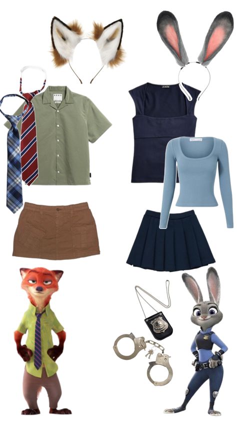 Zootopia costume Judy hoops bunny police and nick fox Judy Hoops And Nick Wilde Couple Costume, Just Hops And Nick Wilde Costume, Bunny Cop Zootopia Costume, Fox From Zootopia Costume, Couple Halloween Costumes Nick And Judy, Just Hopps Costume, Zootopia Bunny Costume, Duo Halloween Costumes Bf And Gf, Zootropolis Judy And Nick Costume