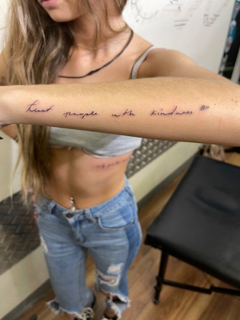 Treat People With Kindness Tattoo, Kindness Tattoo, Yoga Tattoos, Treat People With Kindness, Treat People, I Tattoo, Harry Styles, Tattoo Quotes, Tatting